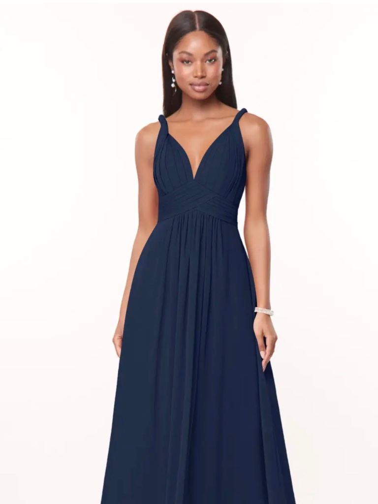 Azazie Maren Dark Navy